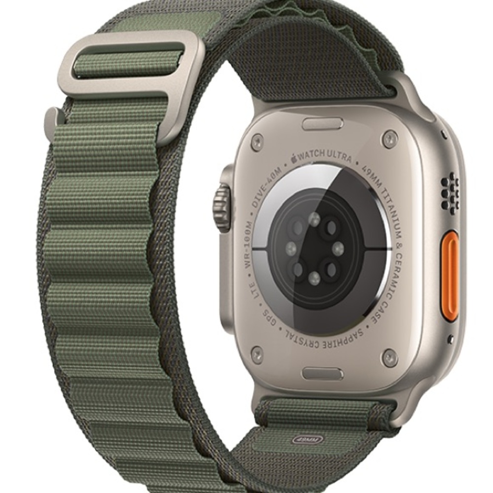Apple Original Ultra Watch green alpine loop band. small. 49mm BAND only